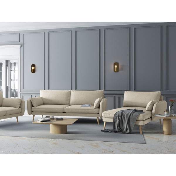 Béžová leňoška Kooko Home Lento, pravý roh-image-1