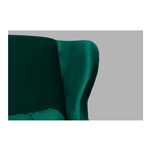 Tmavozelené kreslo ušiak Skandic Ingrid Green-image-4