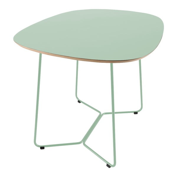 Svetlozelený stôl s kovovými nohami IKER Maple X