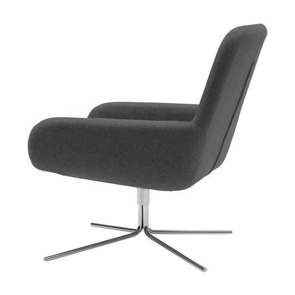 Antracitovosivé otočné kreslo Softline Coco Swivel-image-4
