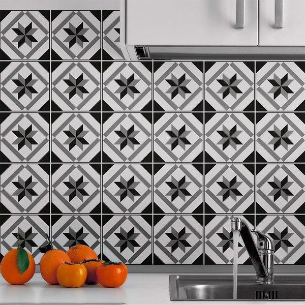 Sada 30 samolepiek na stenu Ambiance Azulejos Lucida, 15 × 15 cm-image-1