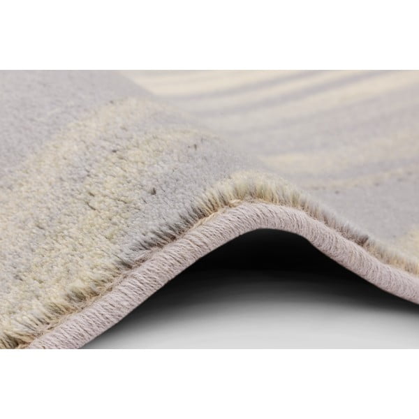 Krémovo-sivý vlnený koberec 160x240 cm Plants – Agnella-image-2