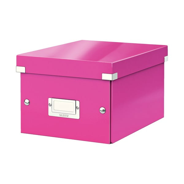 Ružová úložná škatuľa Leitz Universal, dĺžka 28 cm
