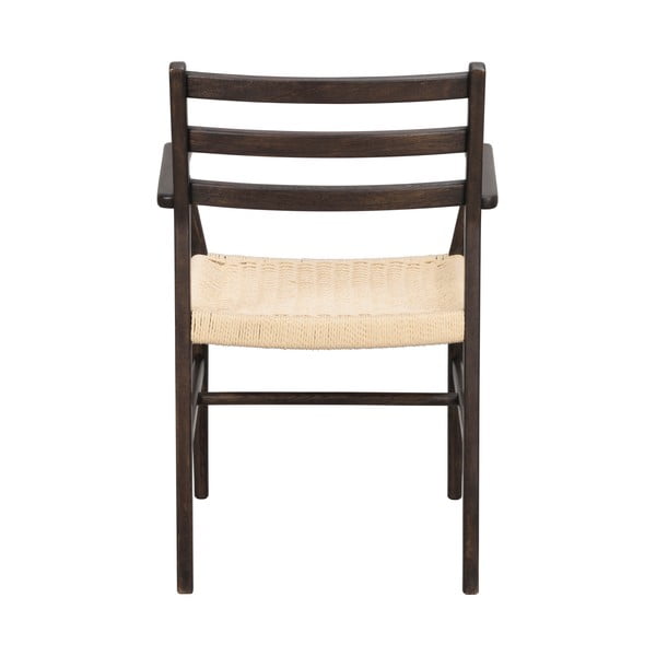 Jedálenská stolička v tmavohnedo-prírodnej farbe Harlan – Rowico-image-4