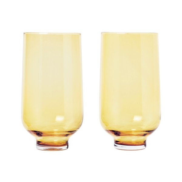 Súprava 2 žltých pohárov Blomus Flow, 400 ml-image-2