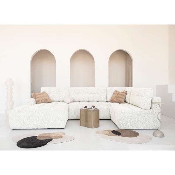 Krémová rozkladacia modulárna rohová pohovka s úložným priestorom (pravý roh) Lulu – Miuform-image-2