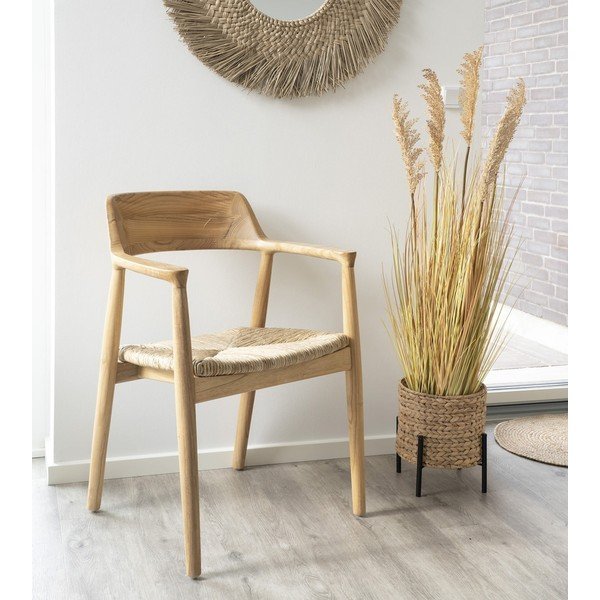 Jedálenská stolička s podrúčkami z masívneho dreva v prírodnej farbe Getafe – House Nordic-image-1