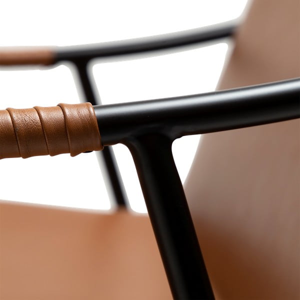 Hnedé kreslo z imitácie kože Boto – DAN-FORM Denmark-image-1