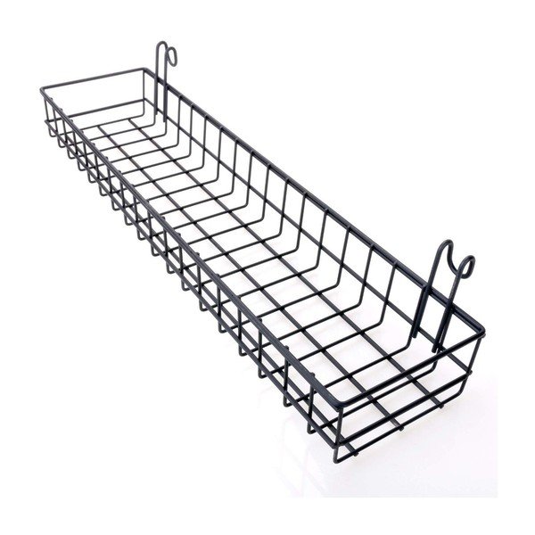 Čierny prídavný košík k nástenke Reminder, dĺžka 40 cm-image-2