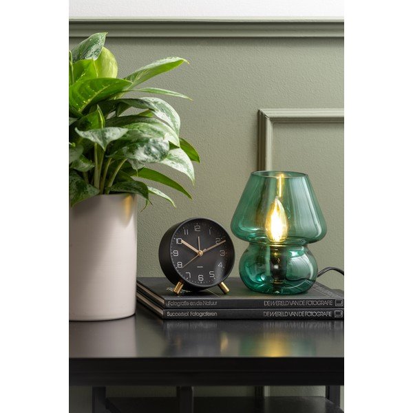 Tmavozelená sklenená stolová lampa Leitmotiv Glass, výška 18 cm-image-1