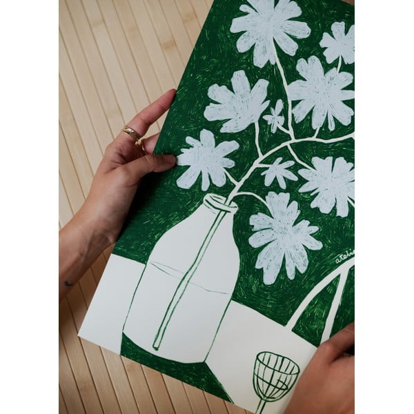 Plagát 30x40 cm Blue Flowers & Red Wine – Anouk van Cleef – The Poster Club-image-3