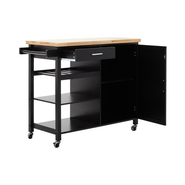 Kuchynský ostrovček na kolieskach z kaučukového dreva 48x105 cm Frankfurt – Premier Housewares-image-4