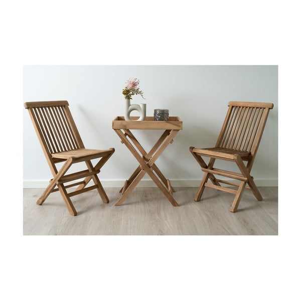 Záhradný servírovací stolík z teakového dreva 29x39 cm Ronda – House Nordic-image-4