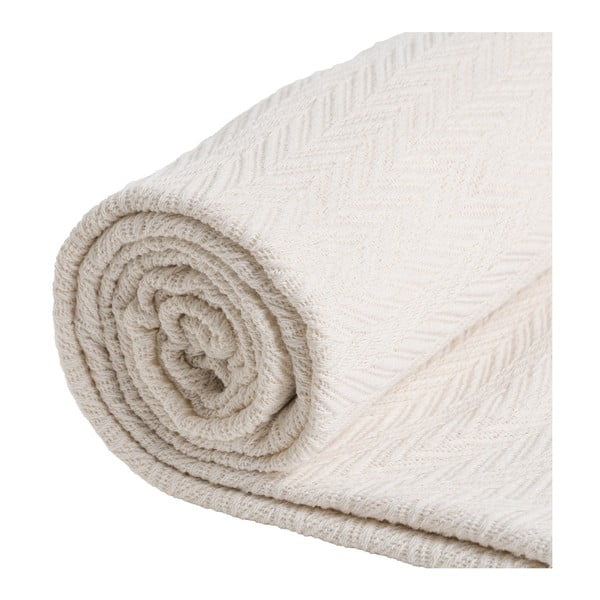 Krémovobiely pléd z recyklovanej bavlny 180x260 cm Spike – Ixia-image-4