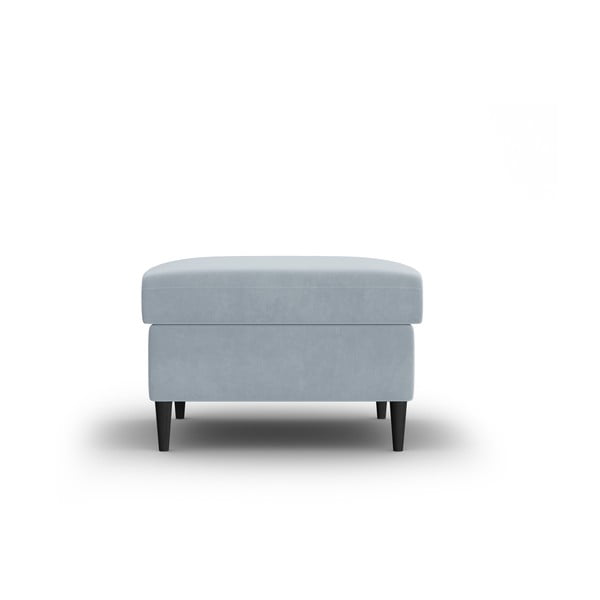 Svetlomodrá zamatová podnožka Kyoto – Cosmopolitan Design