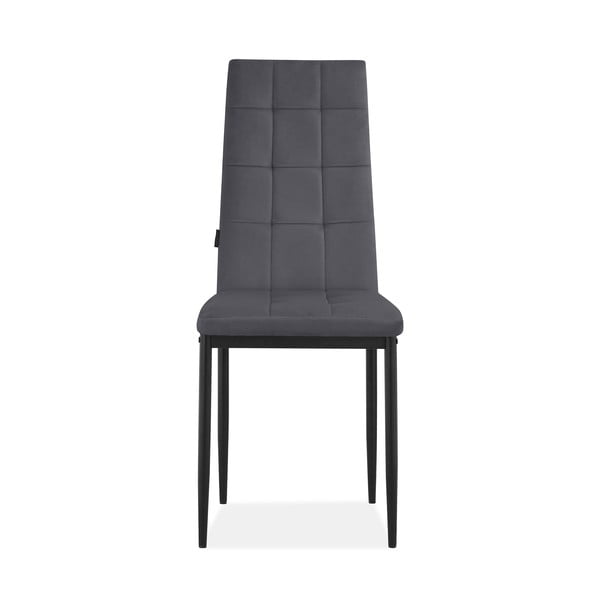 Antracitové zamatové jedálenské stoličky v súprave 2 ks Becca – Støraa-image-2