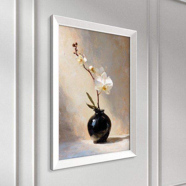 Tlačený obraz s rámom 56x75 cm White Orchid – Styler-image-4