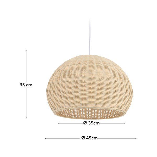 Ratanové tienidlo v prírodnej farbe ø 45 cm Deyarina - Kave Home-image-3