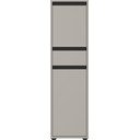 Sivá vysoká úzka kúpeľňová skrinka 33x121 cm Lemont – Germania