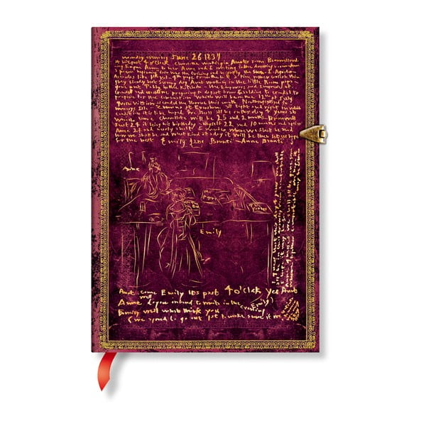 Nelinkovaný zápisník s tvrdou väzbou Paperblanks The Bronte Sisters, 13 x 18 cm