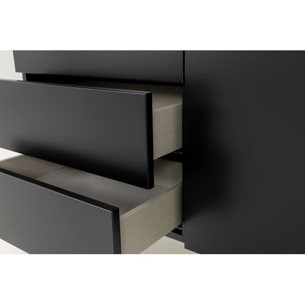 Vysoká komoda v dekore orecha v čierno-prírodnej farbe 120x133 cm Plain – Tenzo-image-1