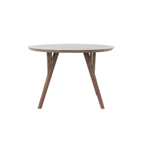 Hnedý okrúhly jedálenský stôl s doskou z akácie ø 120 cm Quenza – Light & Living-image-4