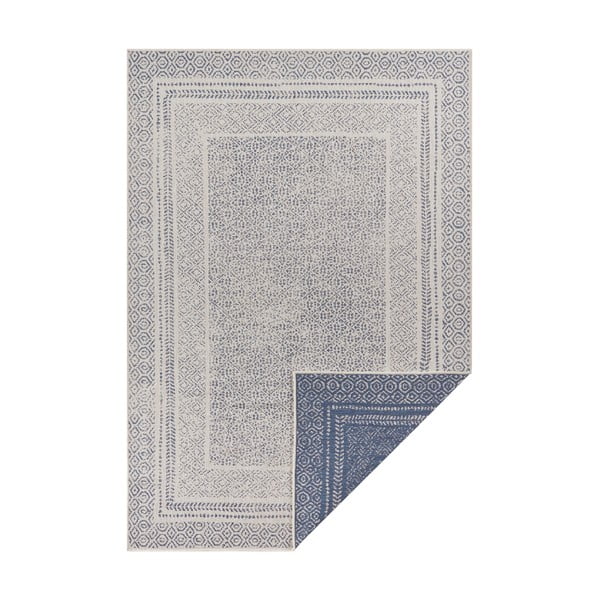 Modro-biely vonkajší koberec Ragami Berlin, 80 x 150 cm