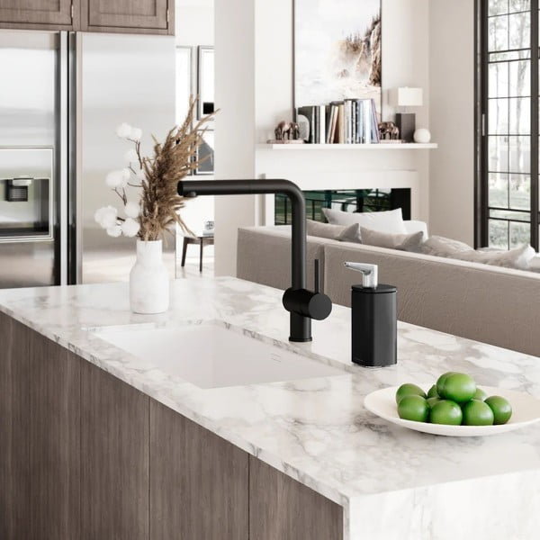 Matne čierny oceľový dávkovač mydla 295 ml – simplehuman-image-1