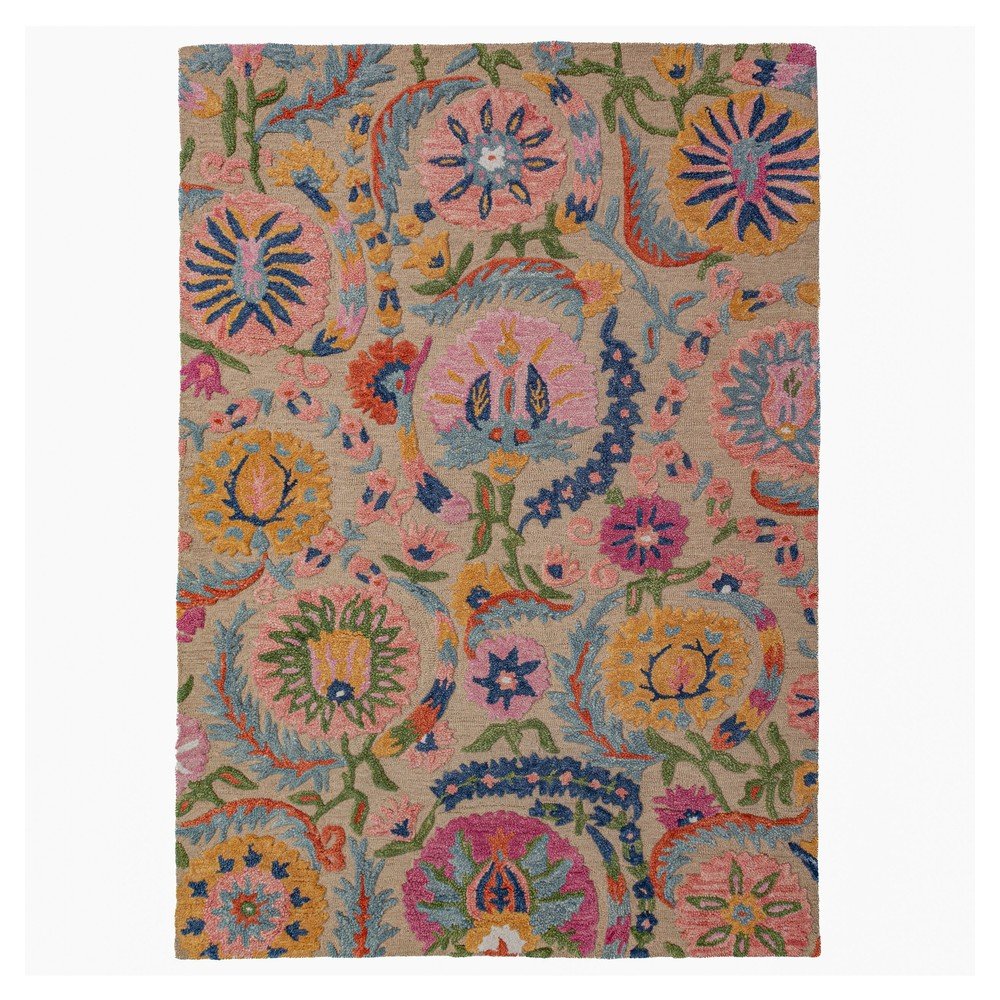 E-shop Ručne tkaný vlnený koberec 140x200 cm Amira Floral – Flair Rugs