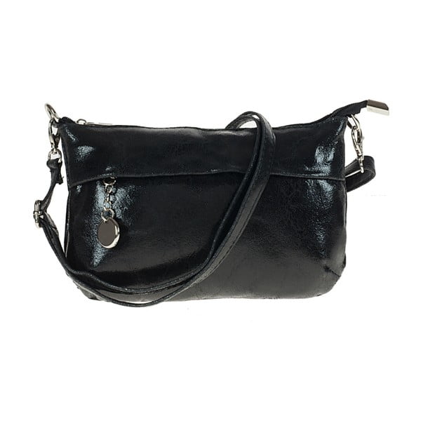 Čierna kožená kabelka Pitti Bags Lucy