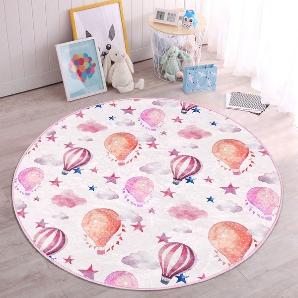 Ružový detský koberec ø 120 cm Comfort – Mila Home-image-3