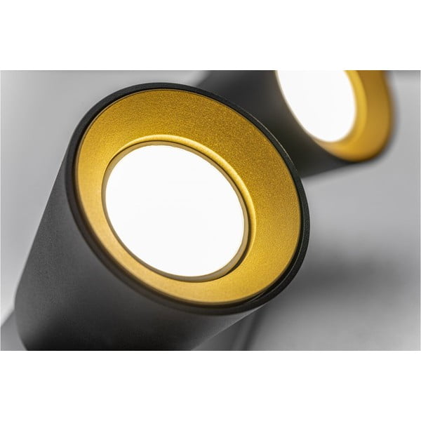 Čierne stropné svietidlo s kovovým tienidlom 9x31 cm Elli – GTV-image-1