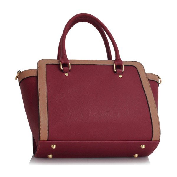 Kabelka L&S Bella Burgundy & Nude-image-1