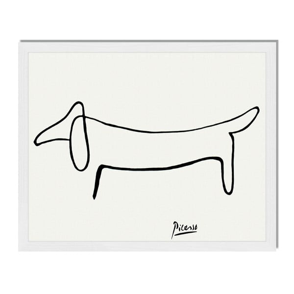 Obraz v ráme Liv Corday Scandi Dog, 40 x 50 cm
