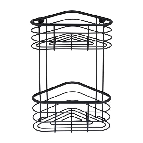 Čierna rohová sprchová polica Wenko Trestina, 25 x 35 cm-image-3