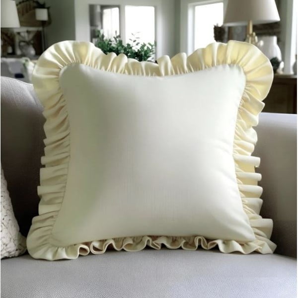 Obliečka na vankúš s prímesou bavlny 40x40 cm Ruffled – Mila Home