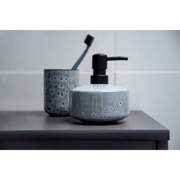 Sivý keramický pohárik na kefky Wenko Oviedo-image-3