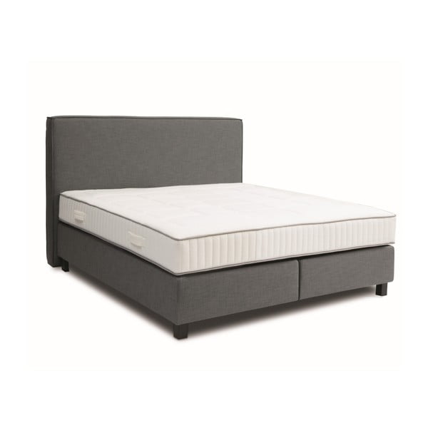Sivá boxspring posteľ Revor Milano, 140 × 200 cm
