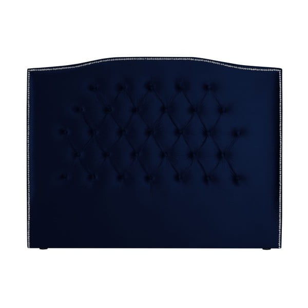Námornícky modré čelo postele Mazzini Sofas, 140 × 120 cm