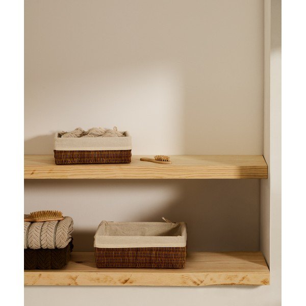 Ratanové košíky v súprave 2 ks 28x20x10 cm Indali – Kave Home-image-1