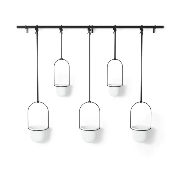 Plastové obaly na kvetináče v súprave 5 ks na bylinky/závesné ø 7,5 cm Triflora – Umbra