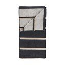 Čierna/svetlosivá bavlnená osuška 70x140 cm Sauna – Zone