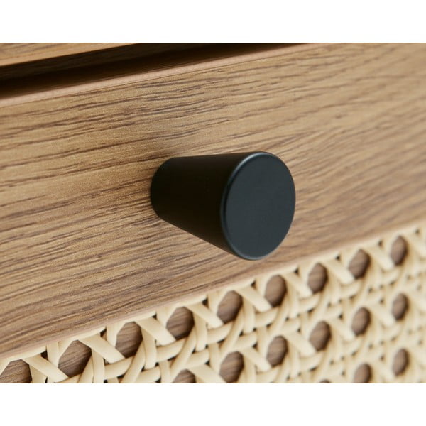 Nízka komoda v dekore duba v prírodnej farbe 80x75 cm Pensacola – Unique Furniture-image-4