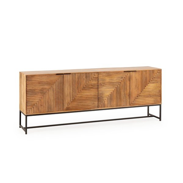 Komoda z mangového dreva v prírodnej farbe 210x80x40 cm Nereida – MOME