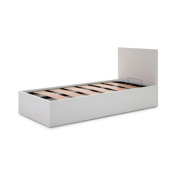 Biela posteľ s úložným priestorom a roštom 90x190 cm Kronos - Marckeric-image-2