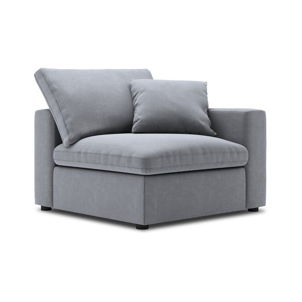 Sivá rohová časť modulárnej menčestrovej pohovky Windsor & Co Sofas Galaxy, pravý roh-image-2