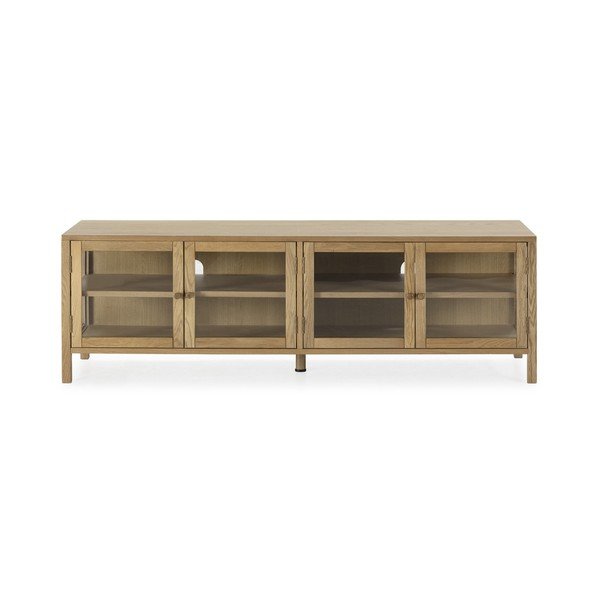 TV stolík v dekore duba v prírodnej farbe 160x50x40 cm Ceci – MOME