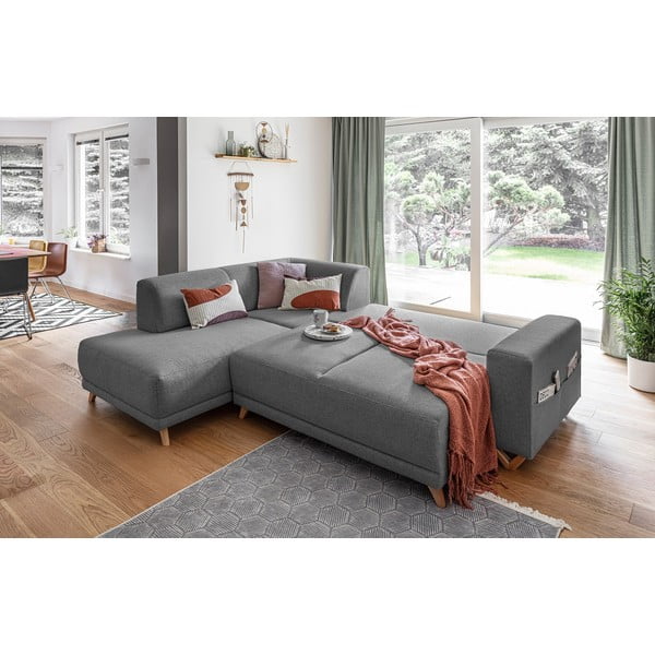 Sivá rozkladacia/s úložným priestorom rohová pohovka (ľavý roh/do L) Classy Sophie – Miuform-image-4