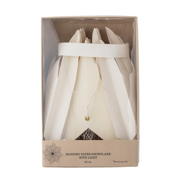 Biela závesná svetelná dekorácia ø 50 cm Elijas – Bloomingville-image-4