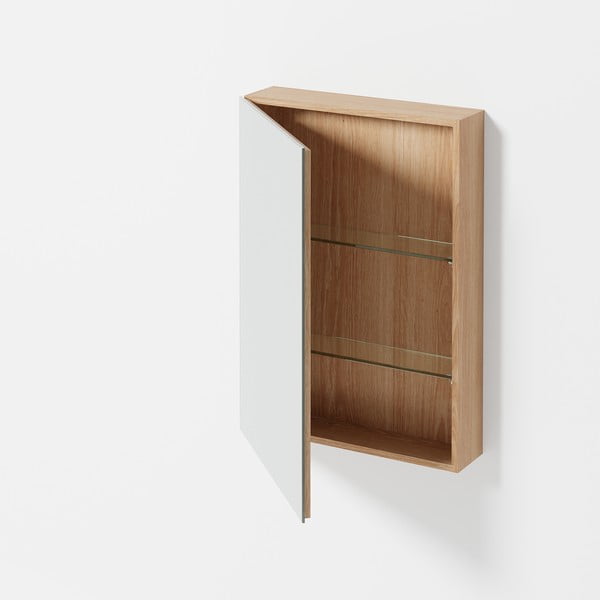 Nástenná kúpeľňová skrinka z dubového dreva Wireworks Slimfit-image-1